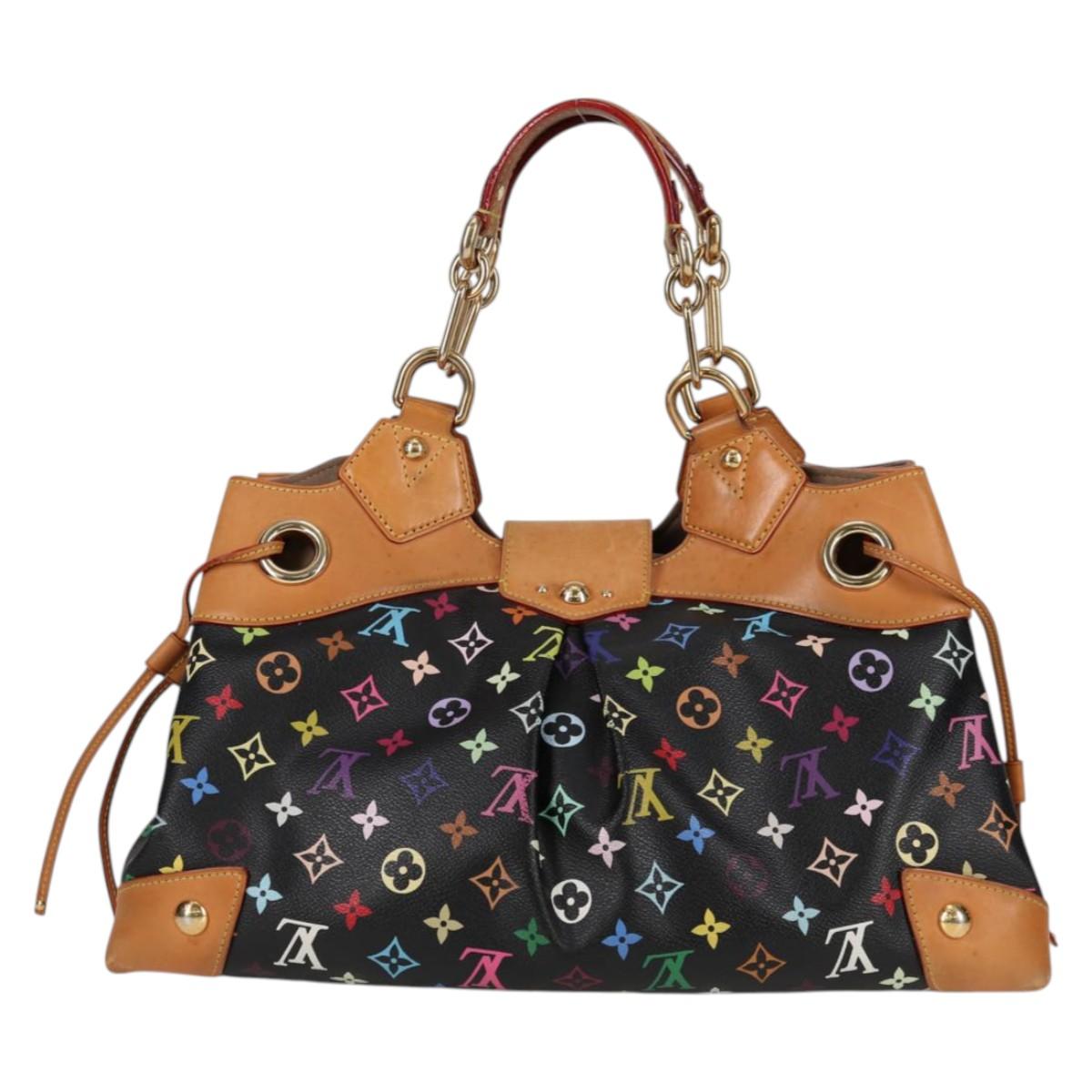 LOUIS VUITTON Monogram Multicolor Ursula Tote Bag Black M40124 LV Auth 132957V
