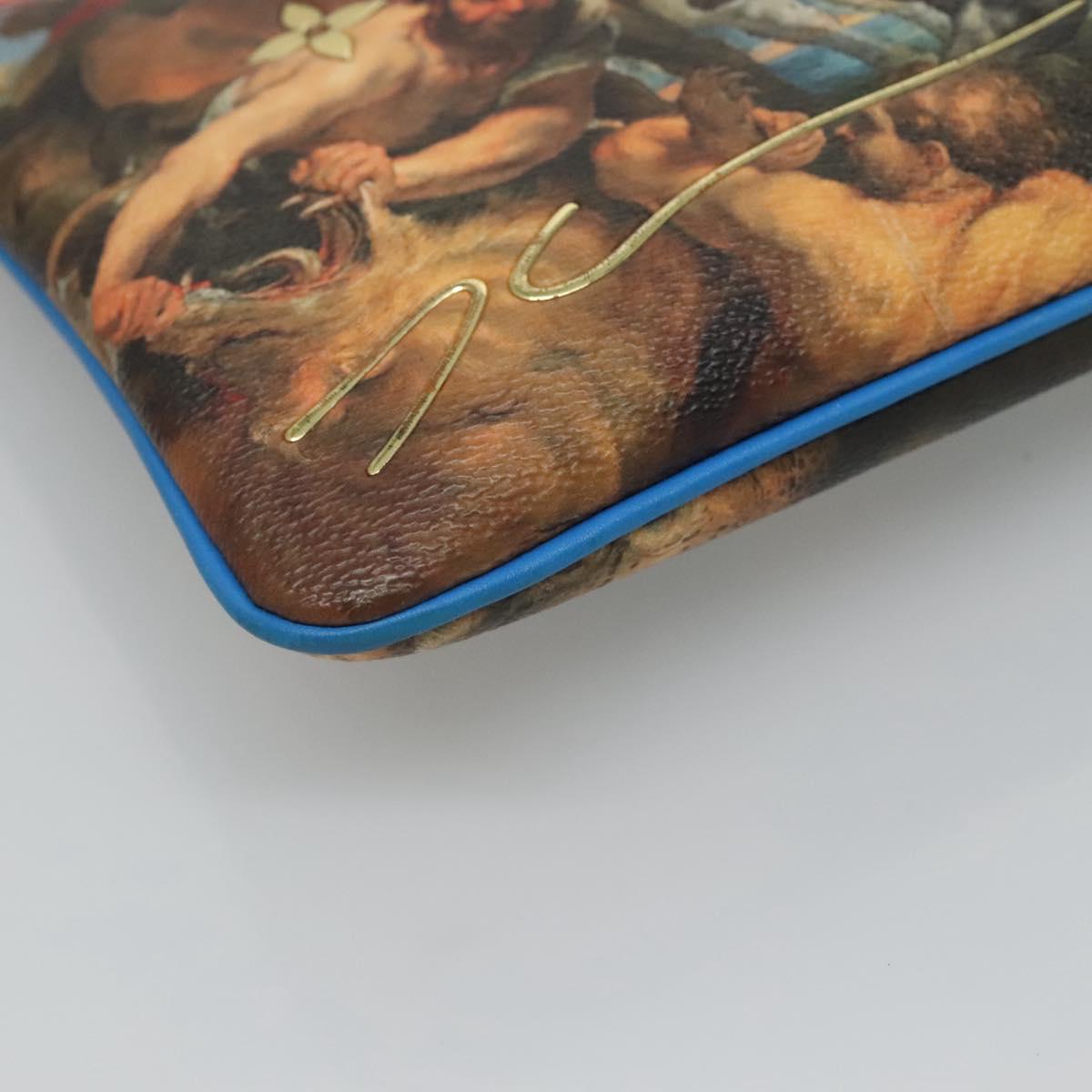LOUIS VUITTON Celty Pochette Plat Pouch Koons Rubens M64617 LV Auth 132960SAM
