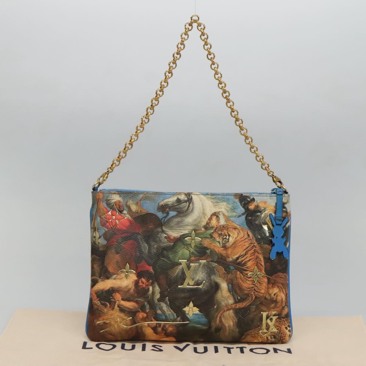 LOUIS VUITTON Celty Pochette Plat Pouch Koons Rubens M64617 LV Auth 132960SAM