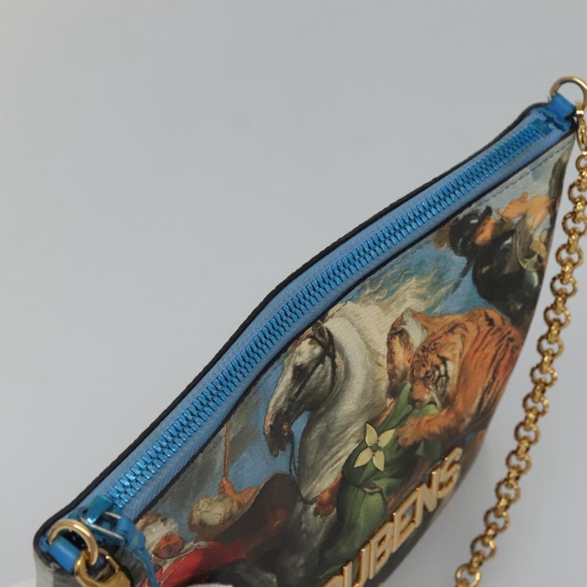 LOUIS VUITTON Celty Pochette Plat Pouch Koons Rubens M64617 LV Auth 132960SAM