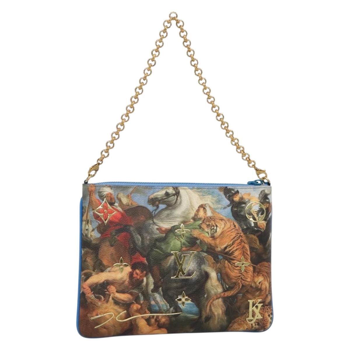 LOUIS VUITTON Celty Pochette Plat Pouch Koons Rubens M64617 LV Auth 132961M