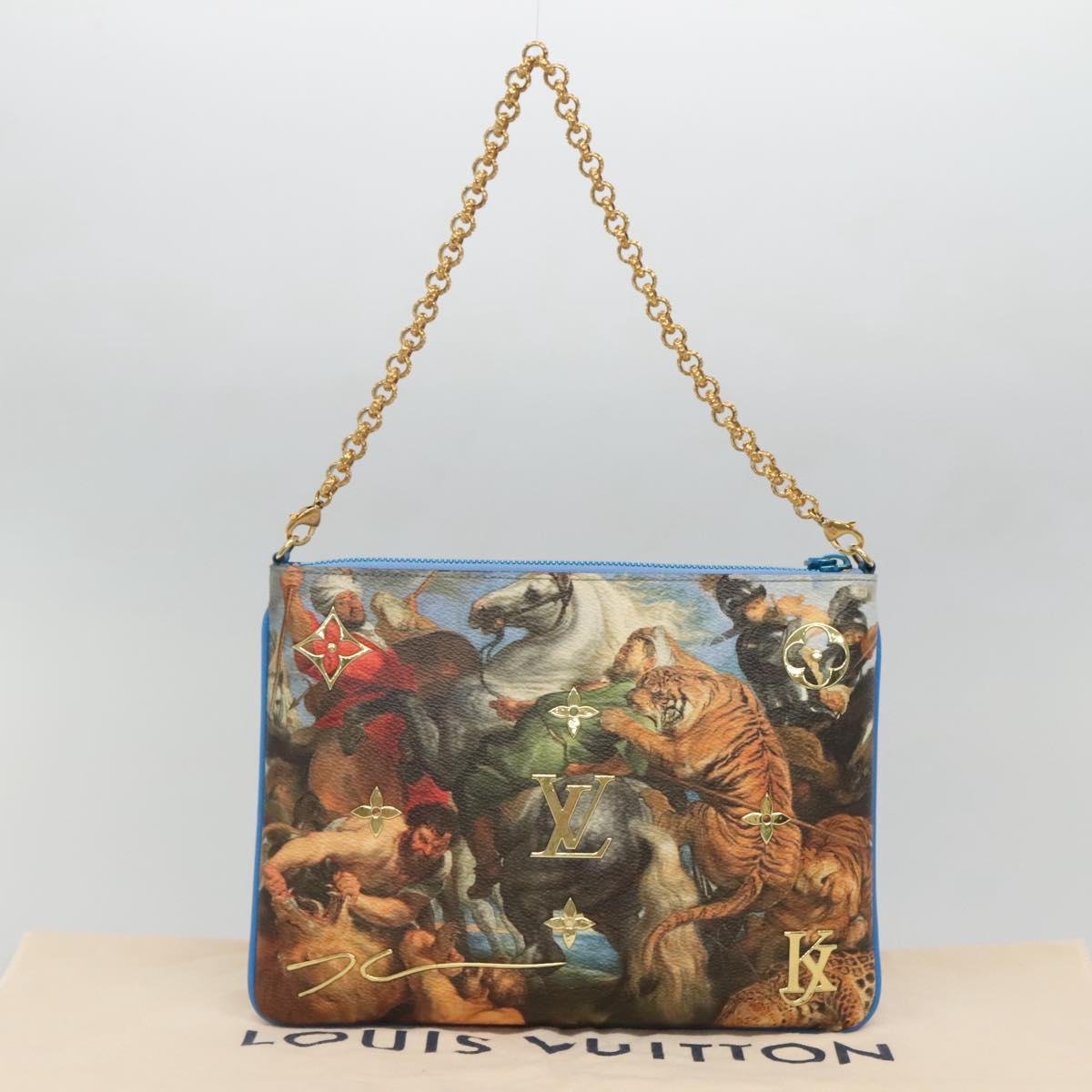 LOUIS VUITTON Celty Pochette Plat Pouch Koons Rubens M64617 LV Auth 132961SM