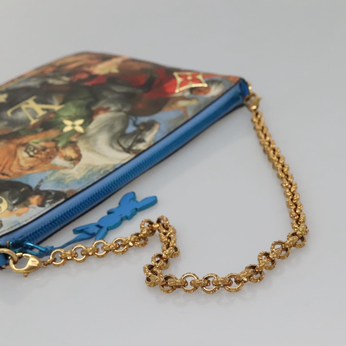 LOUIS VUITTON Celty Pochette Plat Pouch Koons Rubens M64617 LV Auth 132961SM