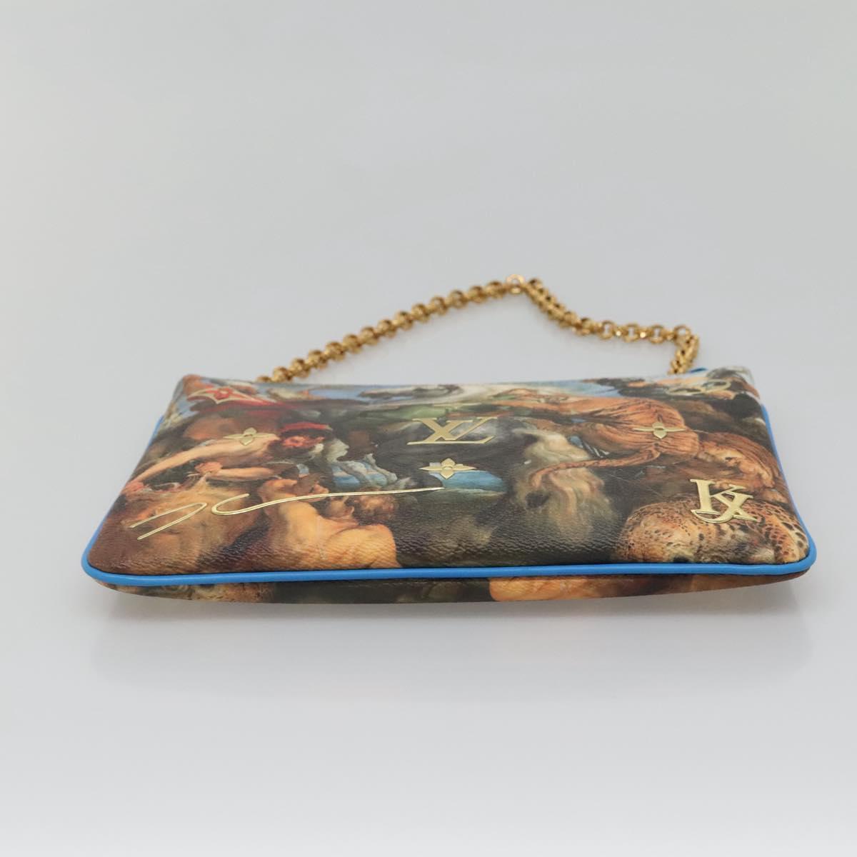 LOUIS VUITTON Celty Pochette Plat Pouch Koons Rubens M64617 LV Auth 132961SM