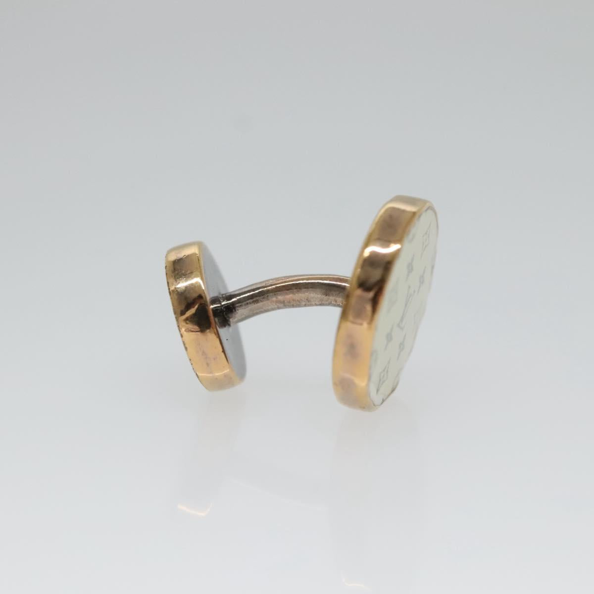 LOUIS VUITTON Buton De Manchette Cuffs metal Gold MP2354 LV Auth 132986