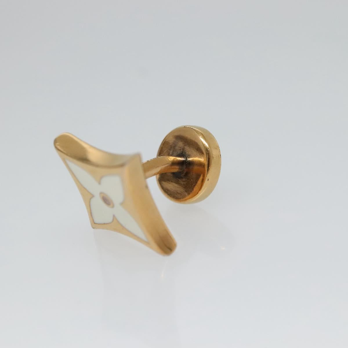 LOUIS VUITTON Buton De Manchette Cuffs metal Gold MP2354 LV Auth 132986