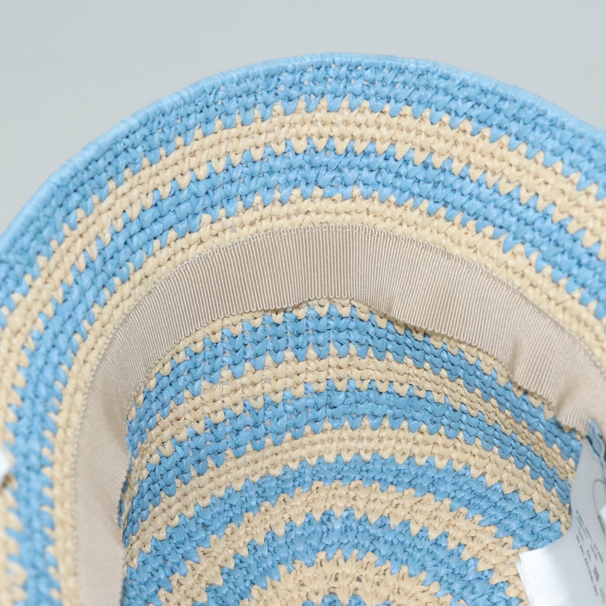 PRADA Bucket Hat Viscose Light Blue 1HC137 Auth 132994M