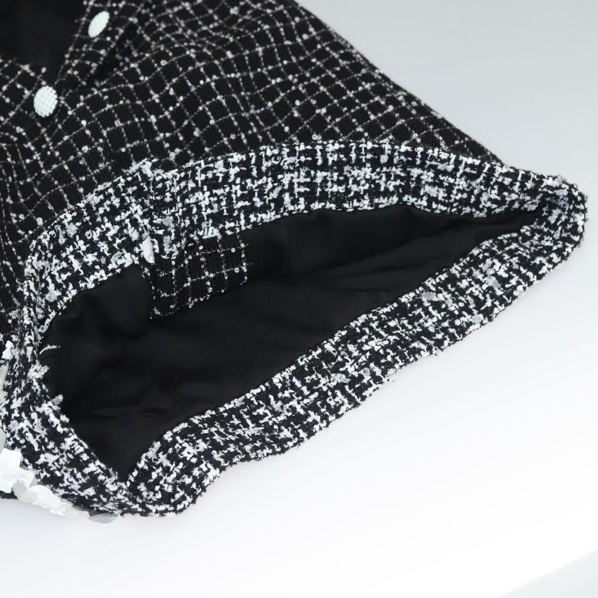 CHANEL One Piece Shirt Tweed Black CC Auth 132999M