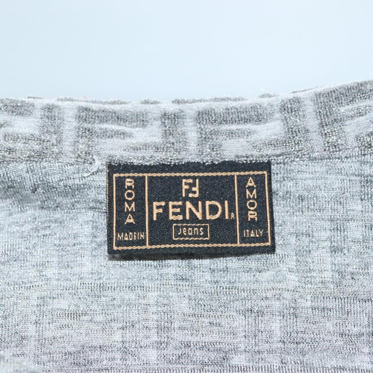 FENDI One Piece Zucca Pile Gray Auth 133002M