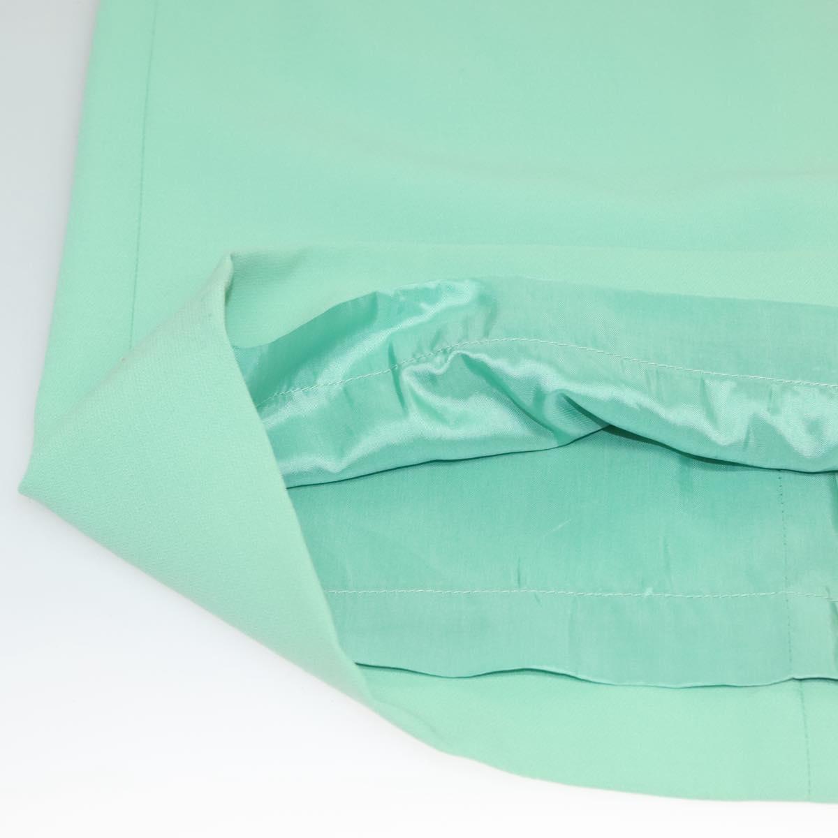 CELINE Skirt Wool Green CC Auth 133003M