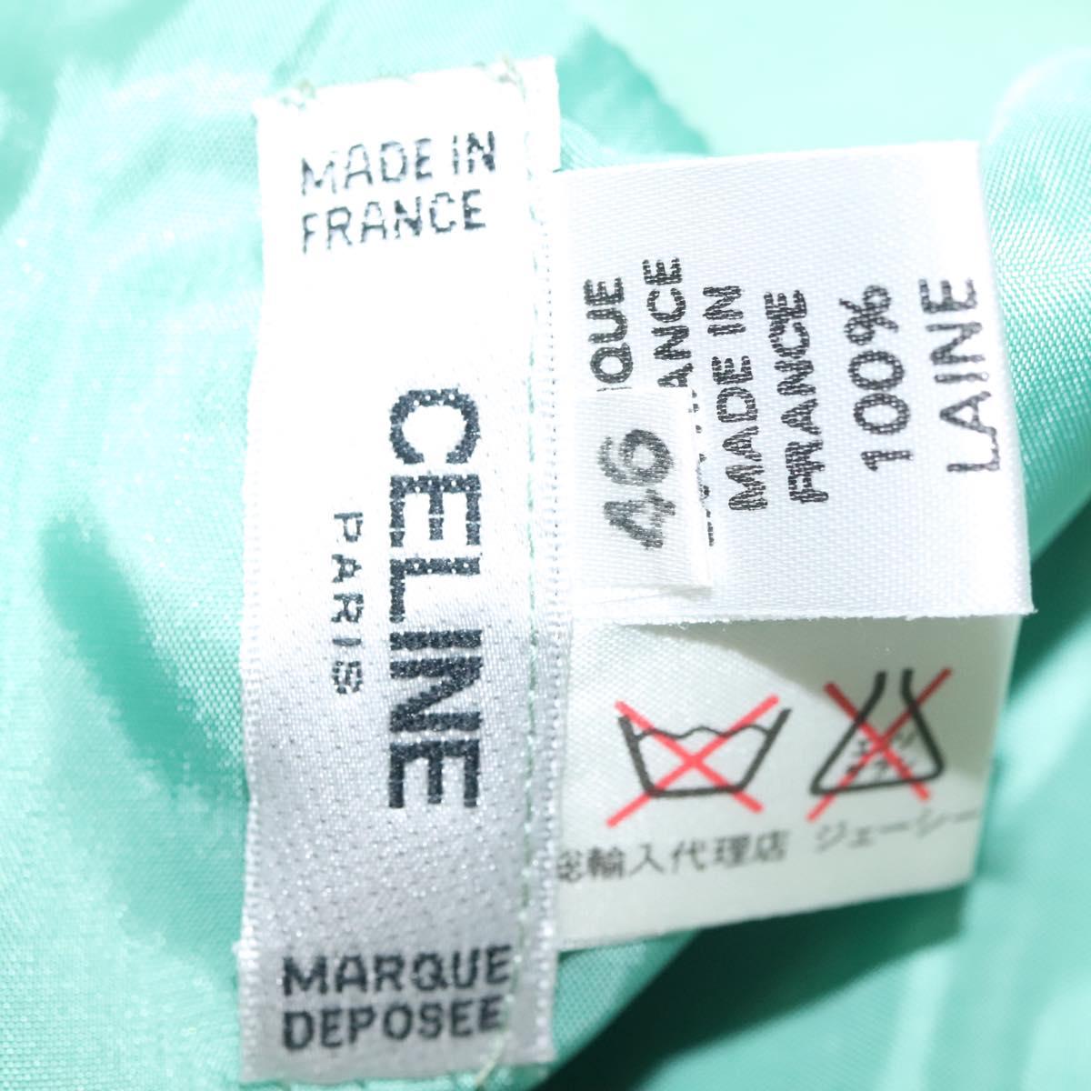 CELINE Skirt Wool Green CC Auth 133003M