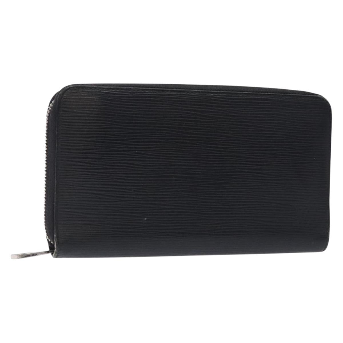 LOUIS VUITTON Epi Zippy Organizer Long Wallet Black M63852 LV Auth 133006