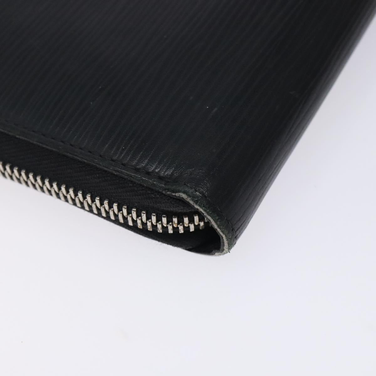 LOUIS VUITTON Epi Zippy Organizer Long Wallet Black M63852 LV Auth 133006