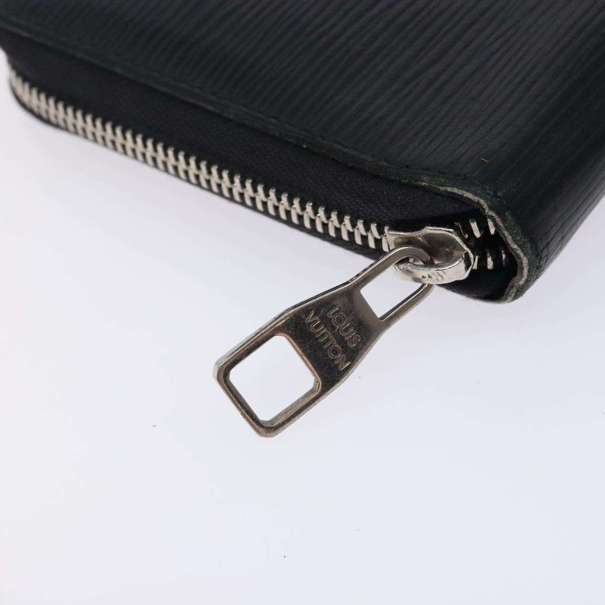 LOUIS VUITTON Epi Zippy Organizer Long Wallet Black M63852 LV Auth 133006