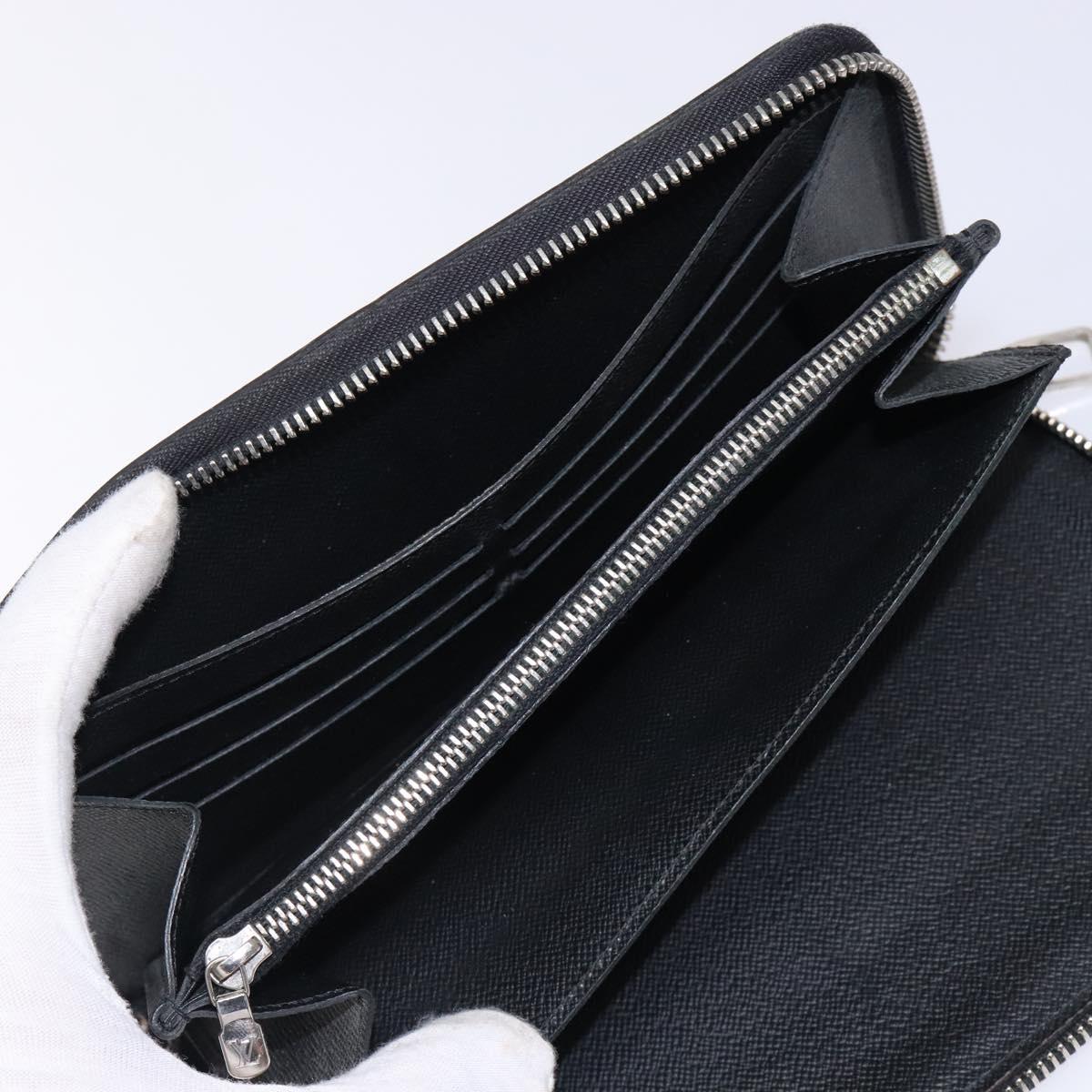LOUIS VUITTON Epi Zippy Organizer Long Wallet Black M63852 LV Auth 133006