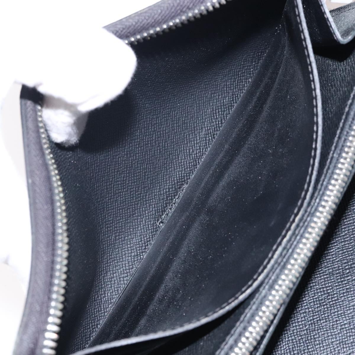 LOUIS VUITTON Epi Zippy Organizer Long Wallet Black M63852 LV Auth 133006