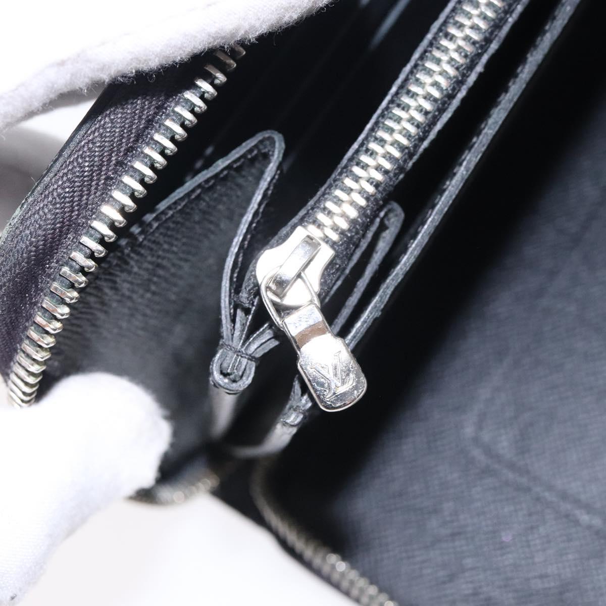 LOUIS VUITTON Epi Zippy Organizer Long Wallet Black M63852 LV Auth 133006