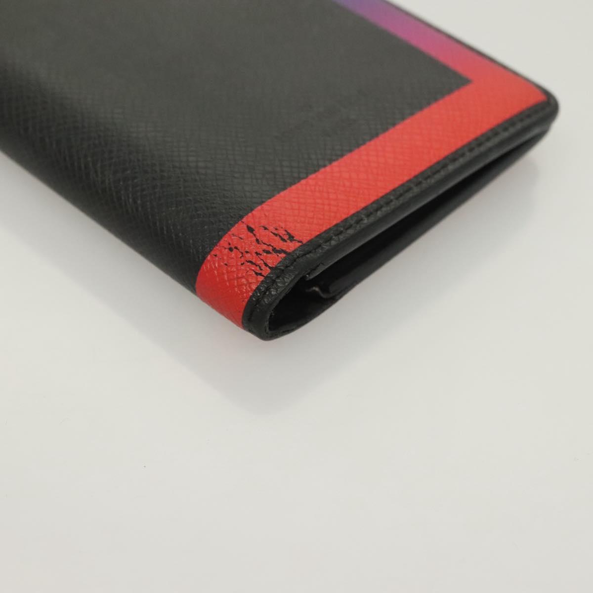 LOUIS VUITTON Taiga Rainbow Portefeuille Braza Long Wallet M30349 LV Auth 133008