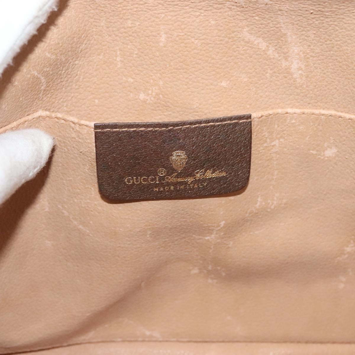 GUCCI GG Supreme Web Sherry Line Clutch Bag PVC Beige 156 01 030 Auth 133029