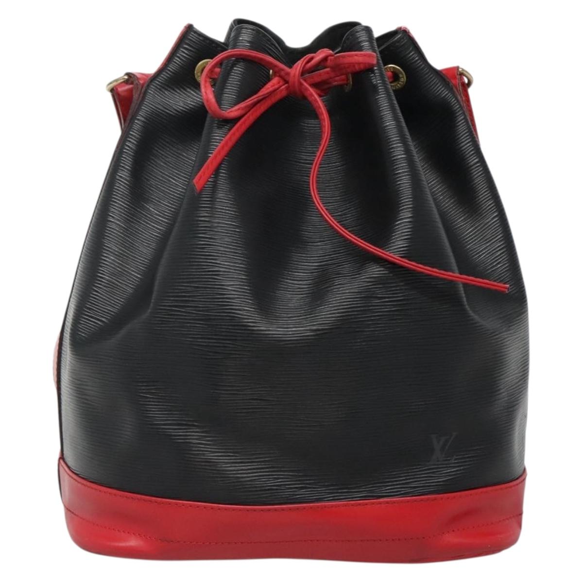 LOUIS VUITTON Epi Noe Shoulder Bag Bicolor Black Red M44017 LV Auth 133055