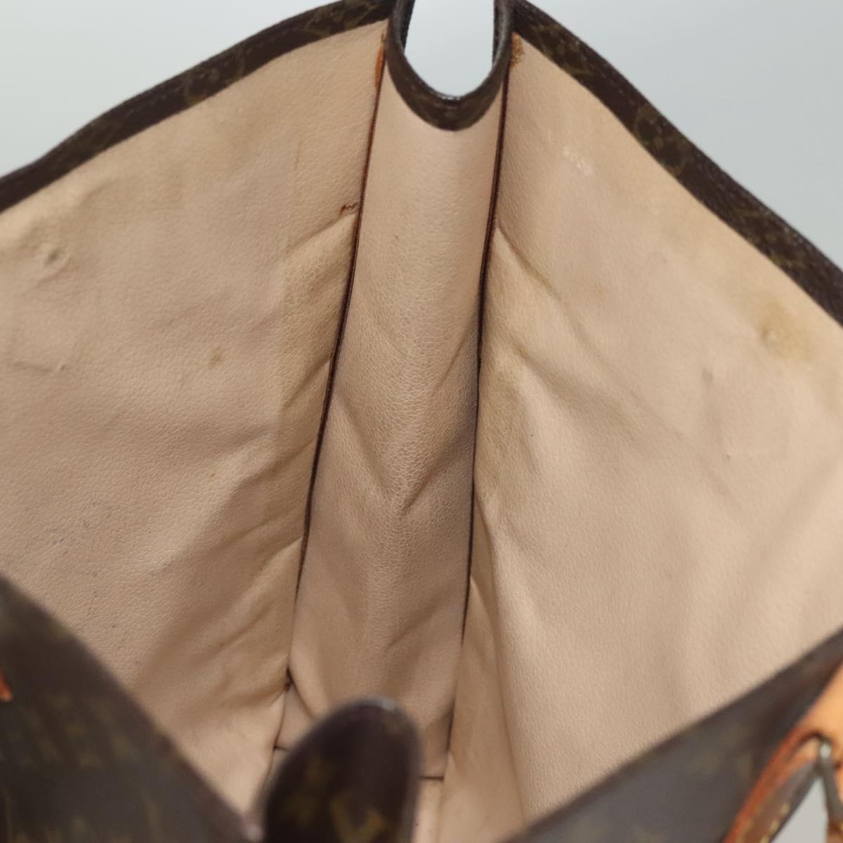 LOUIS VUITTON Monogram Sac Plat Hand Bag M51140 LV Auth 133062