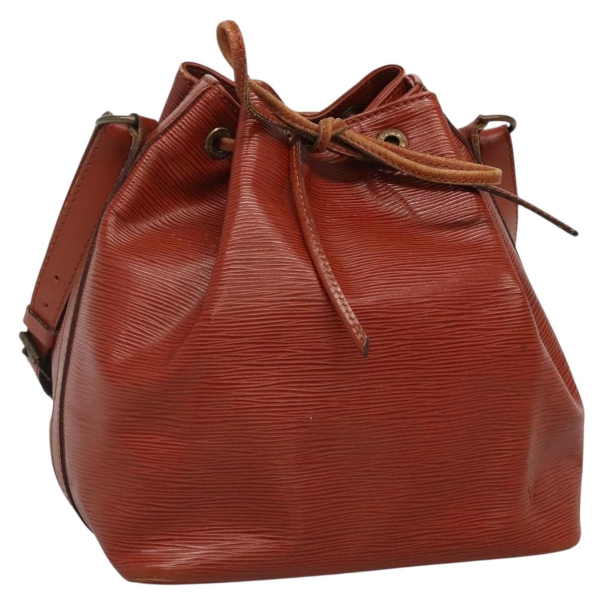 LOUIS VUITTON Epi Petit Noe Shoulder Bag Brown M44103 LV Auth 133075