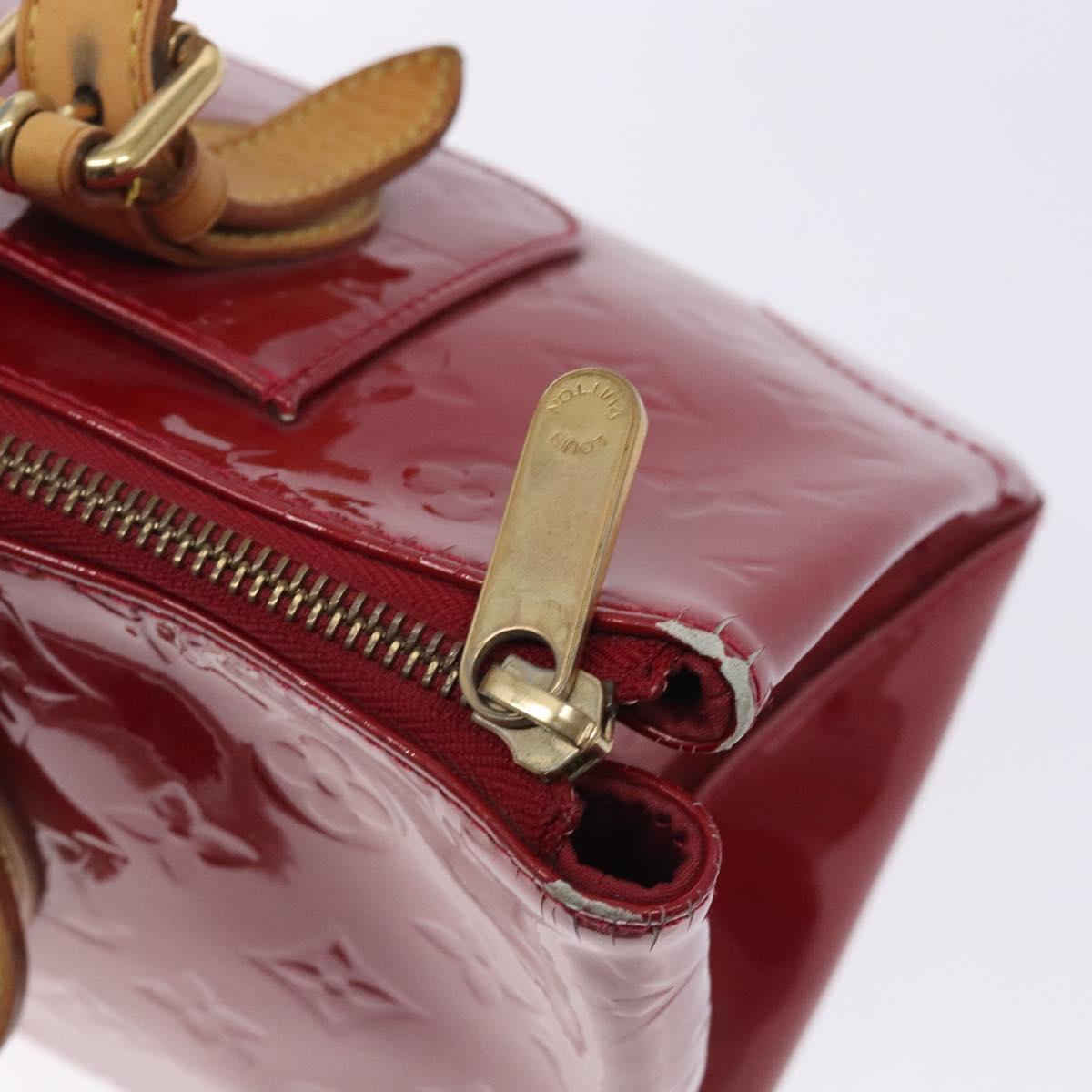 LOUIS VUITTON Vernis Rosewood Avenue Bag Pomme D'amour M93507 LV Auth 133098
