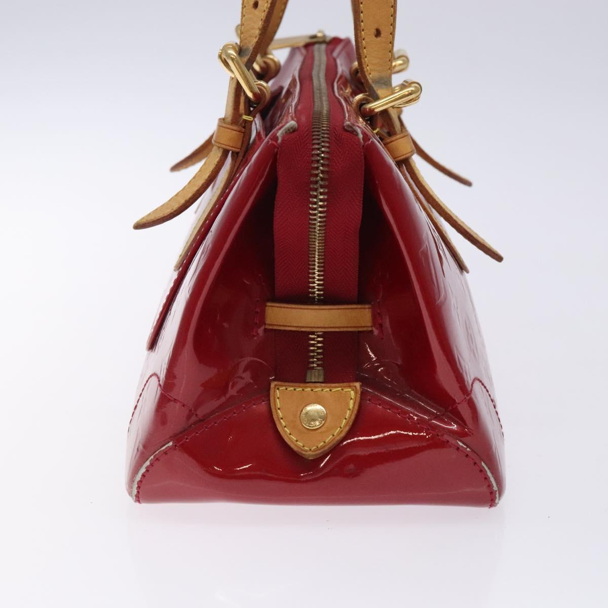 LOUIS VUITTON Vernis Rosewood Avenue Bag Pomme D'amour M93507 LV Auth 133098