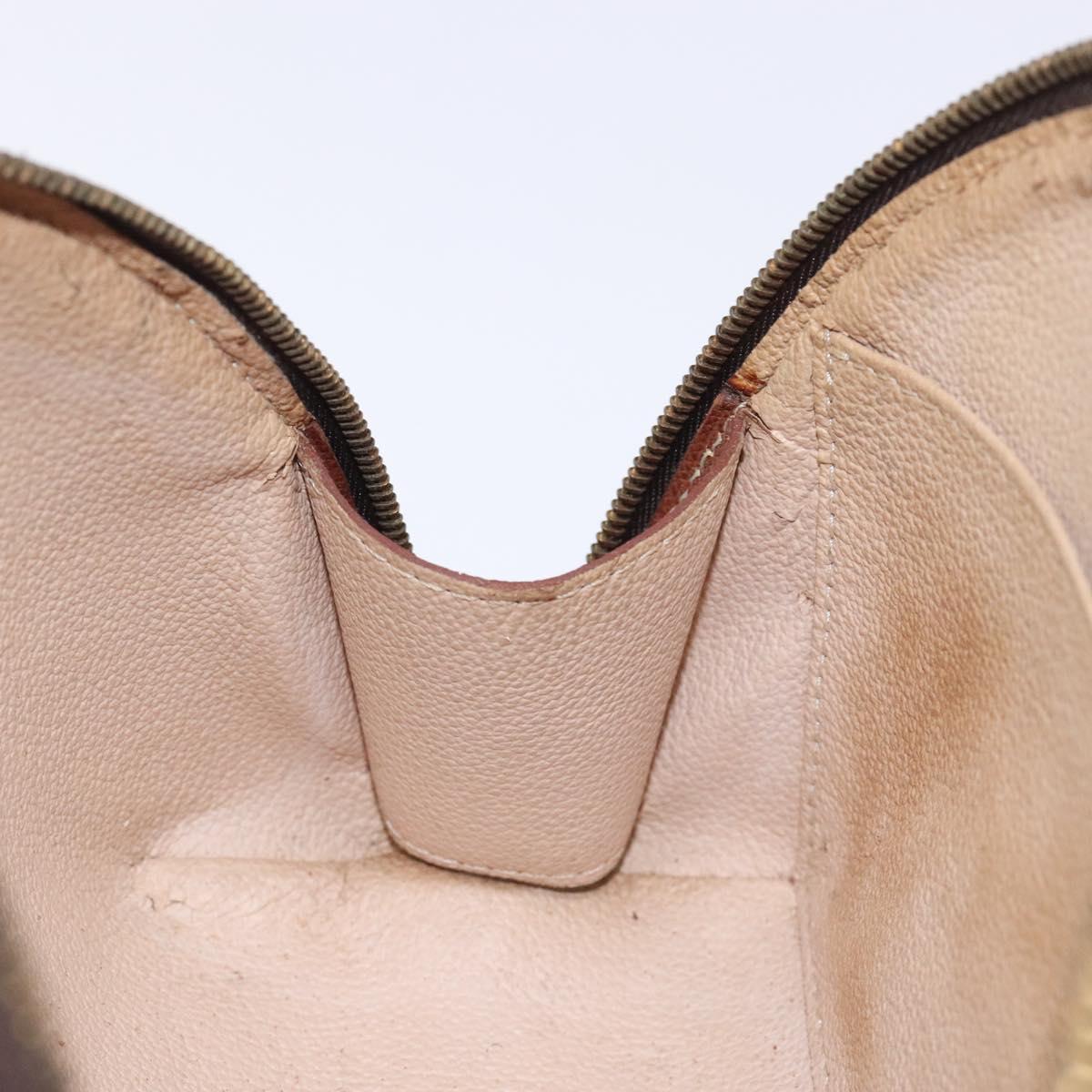 LOUIS VUITTON Monogram Trousse Demi Ronde Cosmetic Pouch M47520 LV Auth 133103