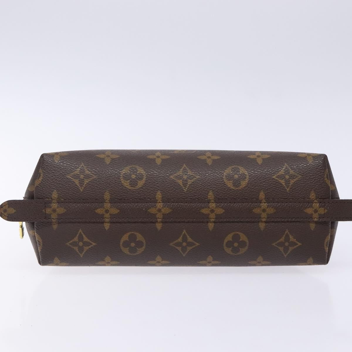 LOUIS VUITTON Monogram Trousse Demi Ronde Cosmetic Pouch M47520 LV Auth 133103