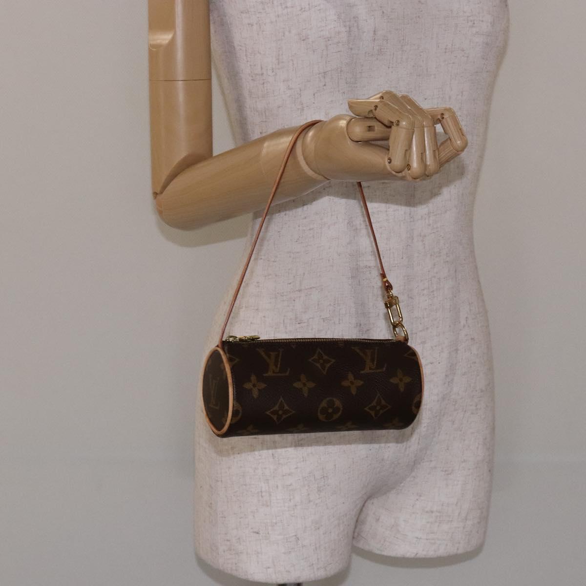 LOUIS VUITTON Monogram Papillon Pouch LV Auth 133104