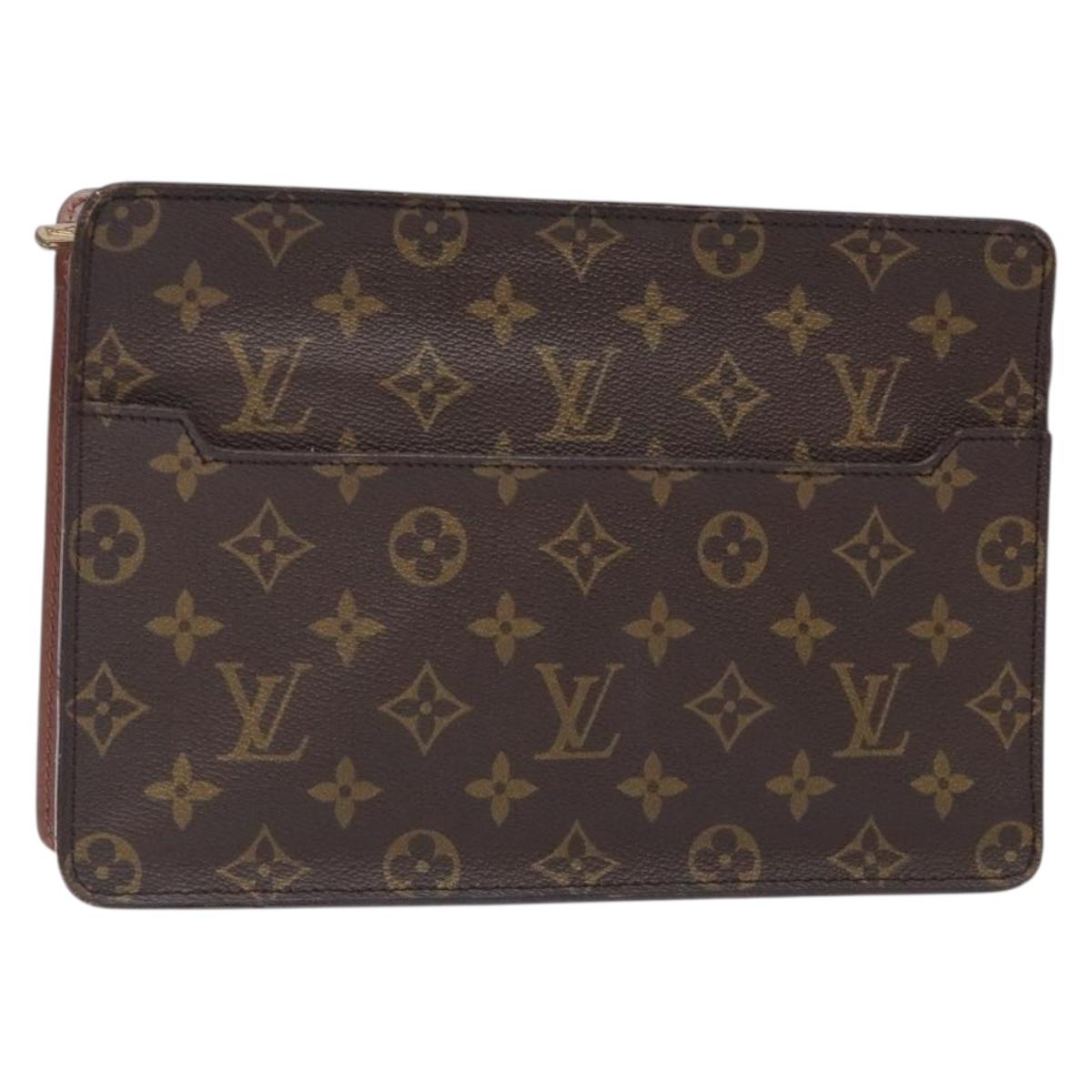 LOUIS VUITTON Monogram Pochette Homme Clutch Bag M51795 LV Auth 133107