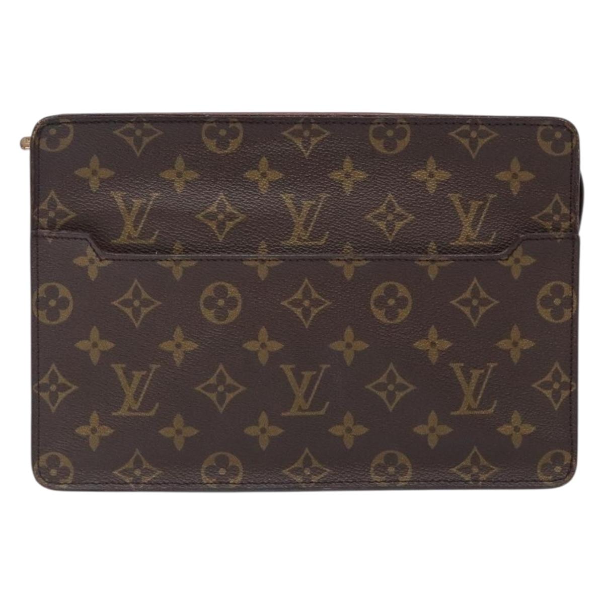 LOUIS VUITTON Monogram Pochette Homme Clutch Bag M51795 LV Auth 133107