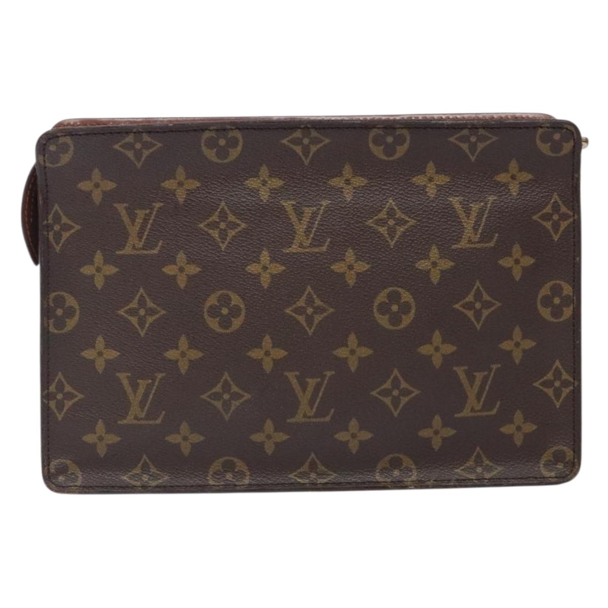 LOUIS VUITTON Monogram Pochette Homme Clutch Bag M51795 LV Auth 133107