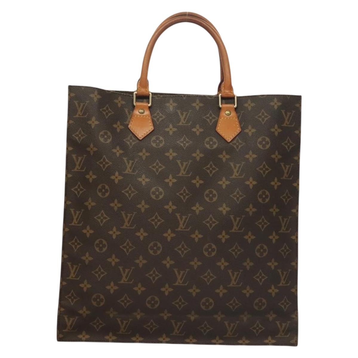 LOUIS VUITTON Monogram Sac Plat Hand Bag M51140 LV Auth 133109
