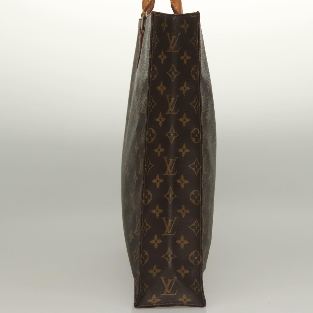 LOUIS VUITTON Monogram Sac Plat Hand Bag M51140 LV Auth 133109