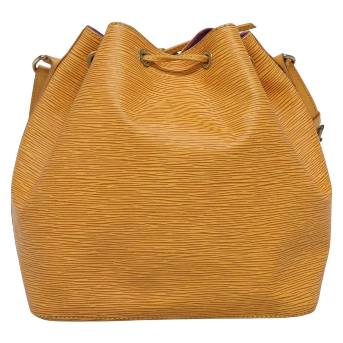 LOUIS VUITTON Epi Petit Noe Shoulder Bag Yellow M44109 LV Auth 133115