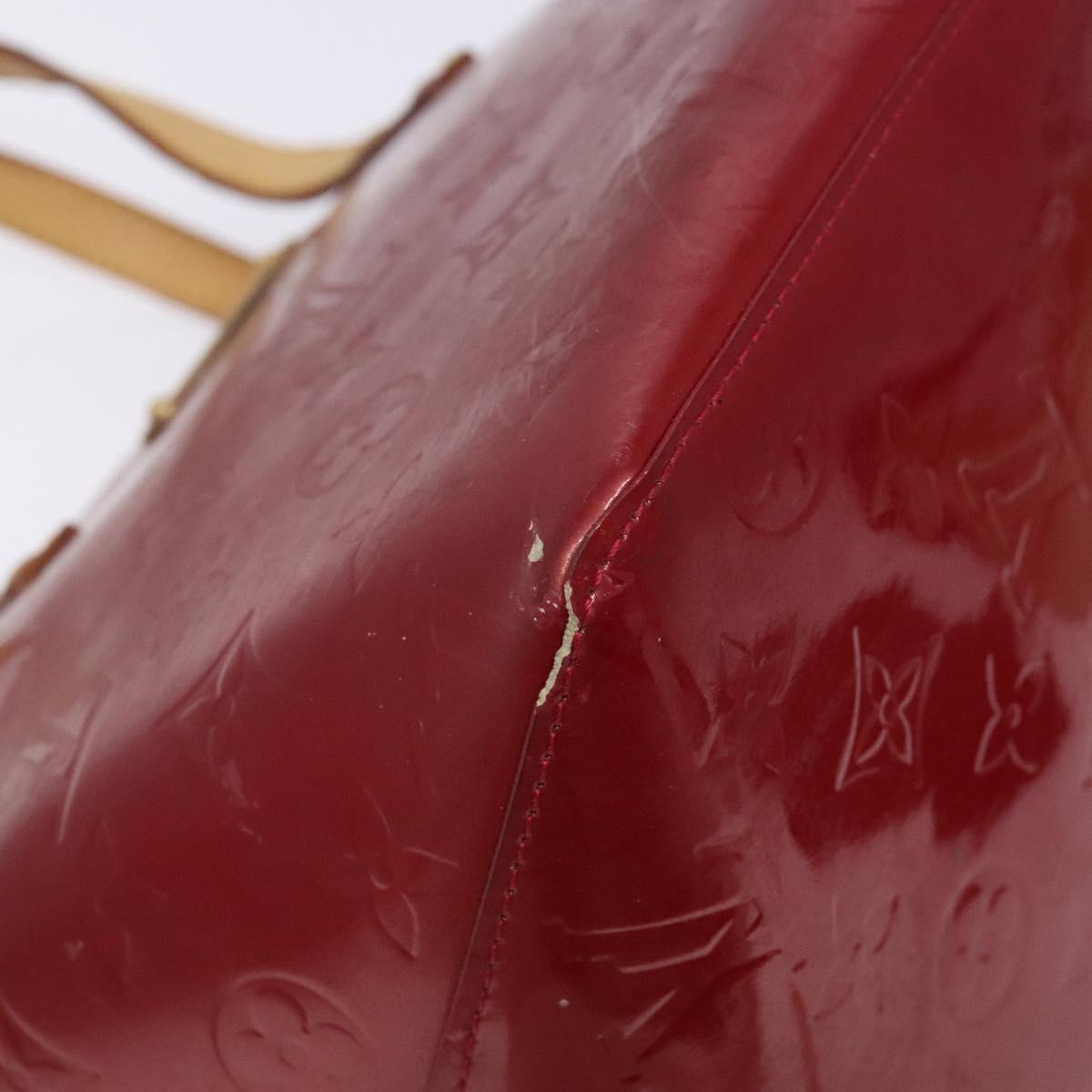 LOUIS VUITTON Monogram Vernis Bellevue PM Bag Pomme D'amour M93583 Auth 133126