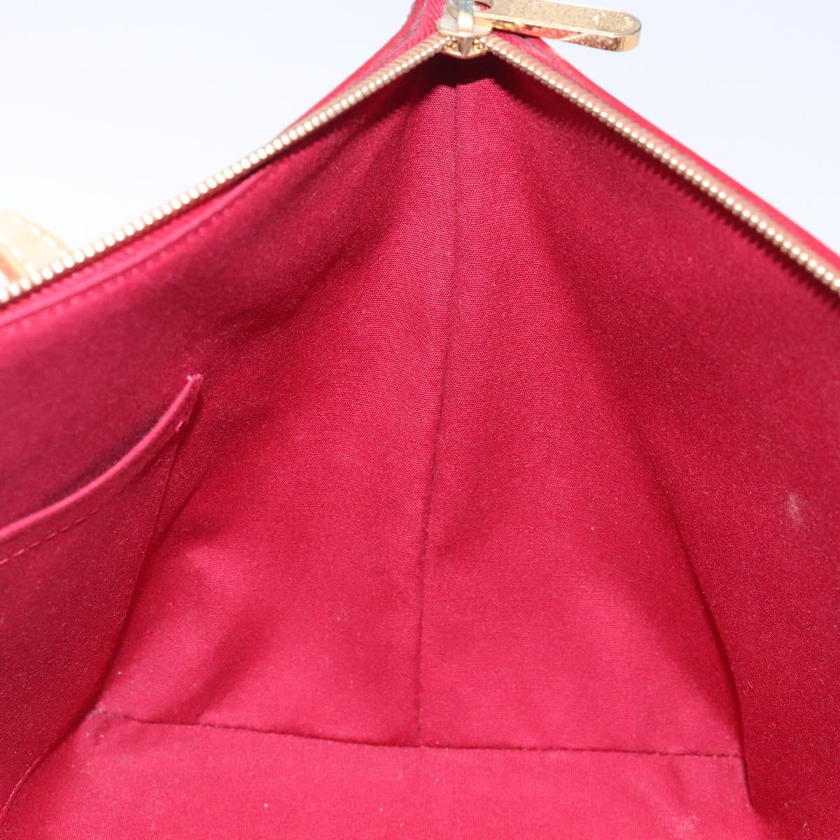 LOUIS VUITTON Monogram Vernis Bellevue PM Bag Pomme D'amour M93583 Auth 133126