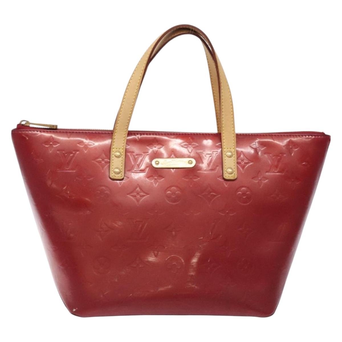 LOUIS VUITTON Monogram Vernis Bellevue PM Bag Pomme D'amour M93583 Auth 133126