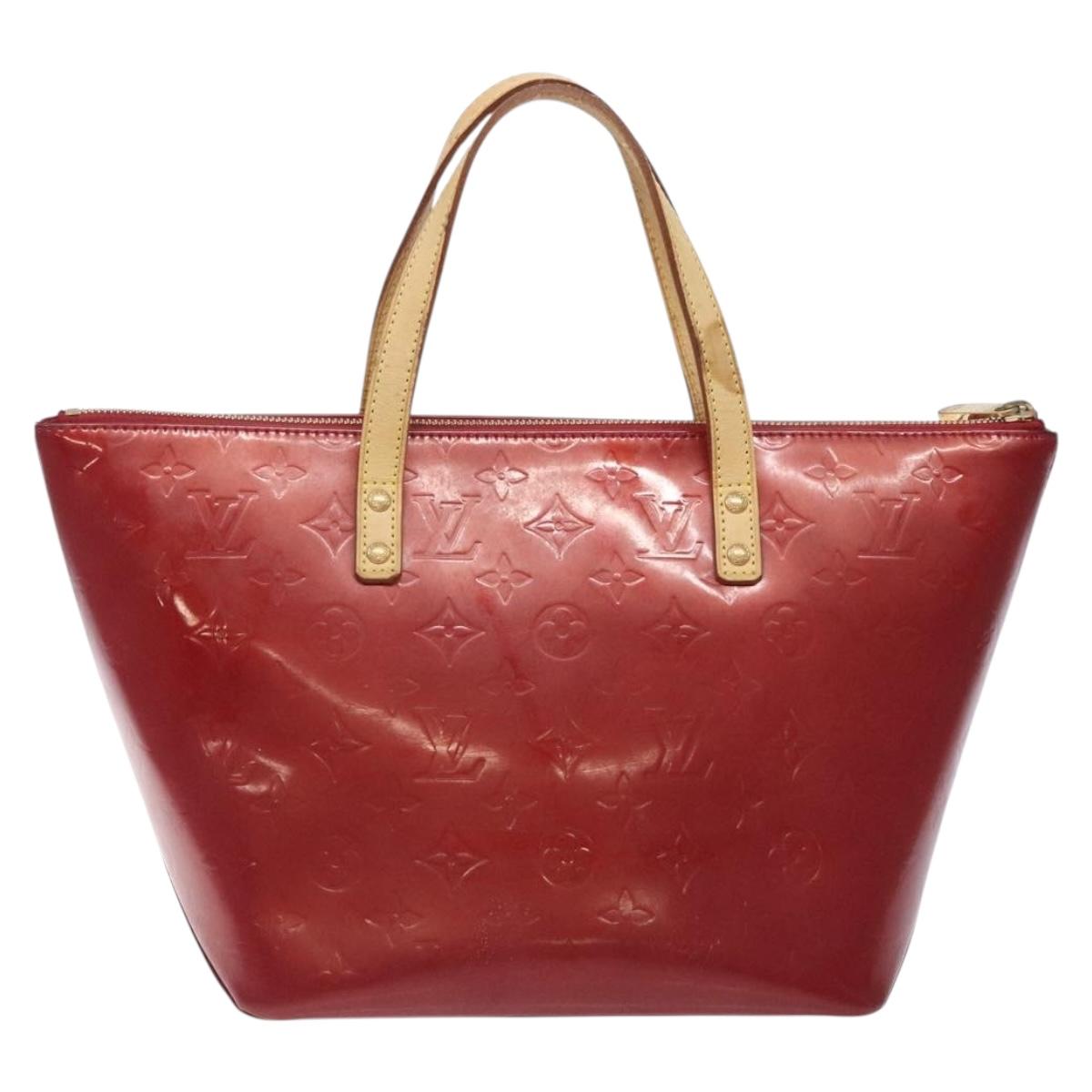 LOUIS VUITTON Monogram Vernis Bellevue PM Bag Pomme D'amour M93583 Auth 133126