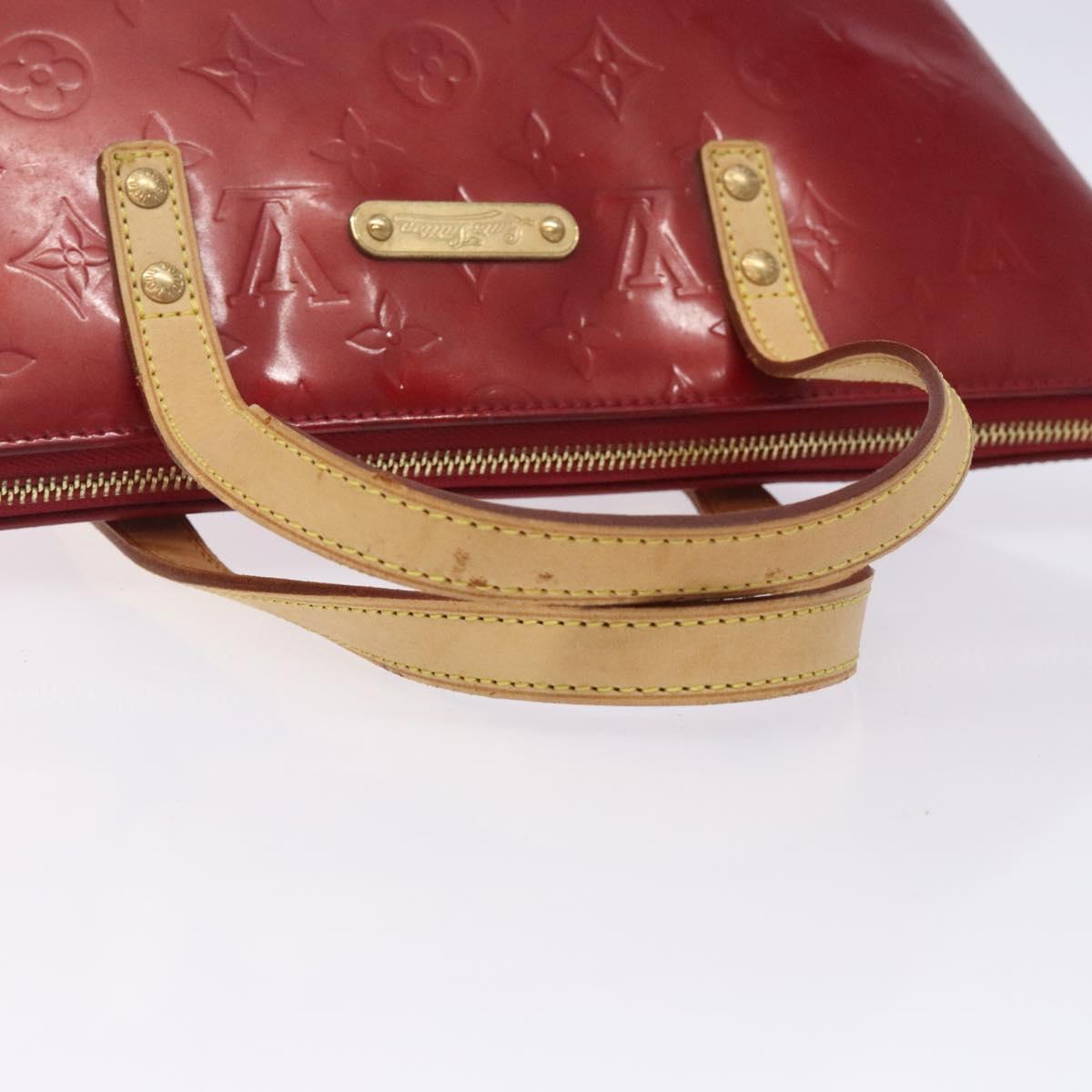 LOUIS VUITTON Monogram Vernis Bellevue PM Bag Pomme D'amour M93583 Auth 133126