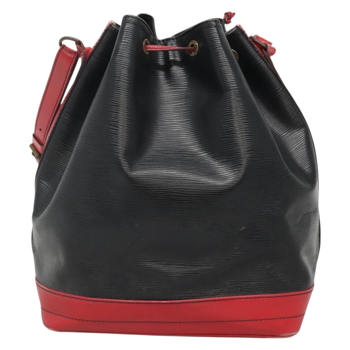 LOUIS VUITTON Epi Noe Shoulder Bag Bicolor Black Red M44017 LV Auth 133153