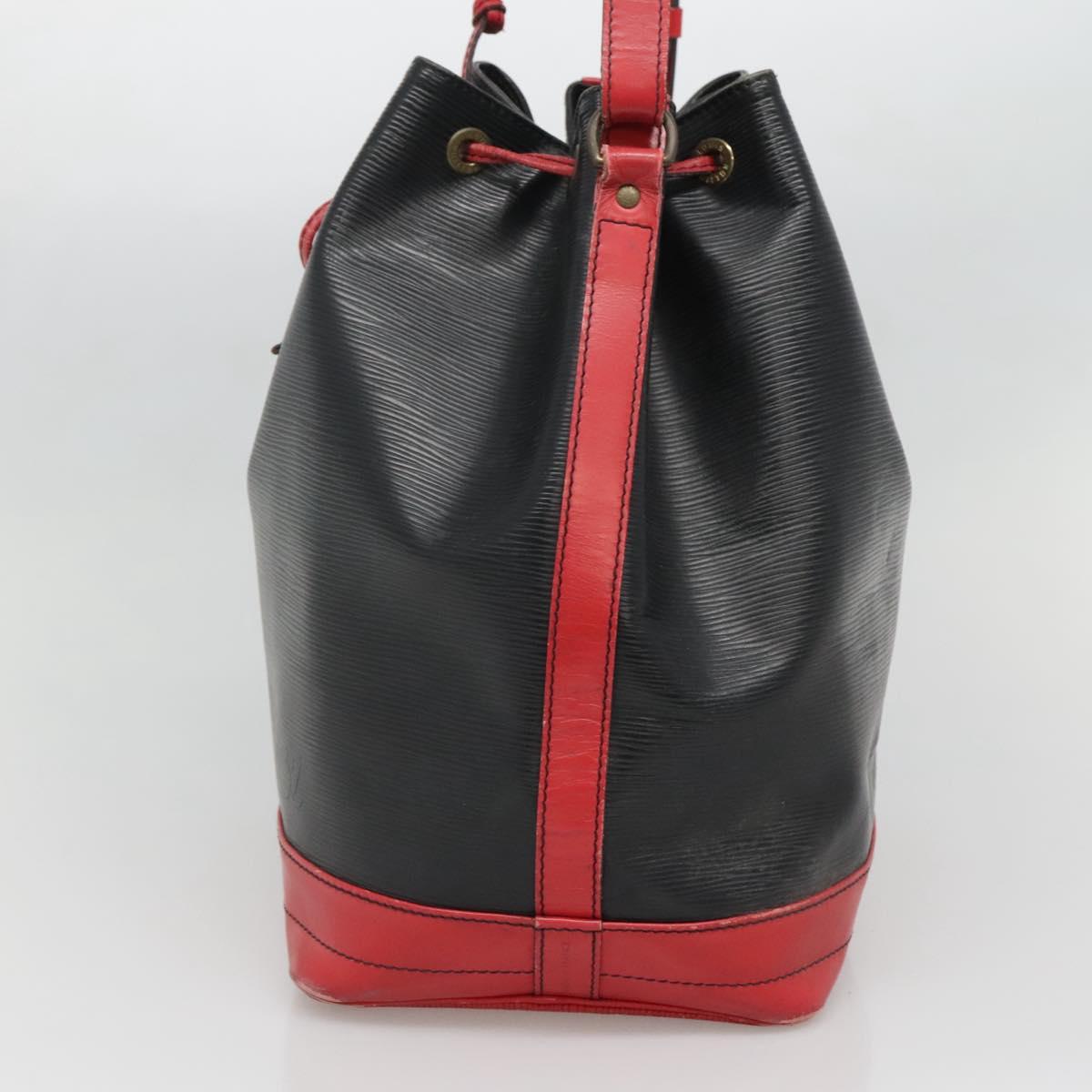 LOUIS VUITTON Epi Noe Shoulder Bag Bicolor Black Red M44017 LV Auth 133153