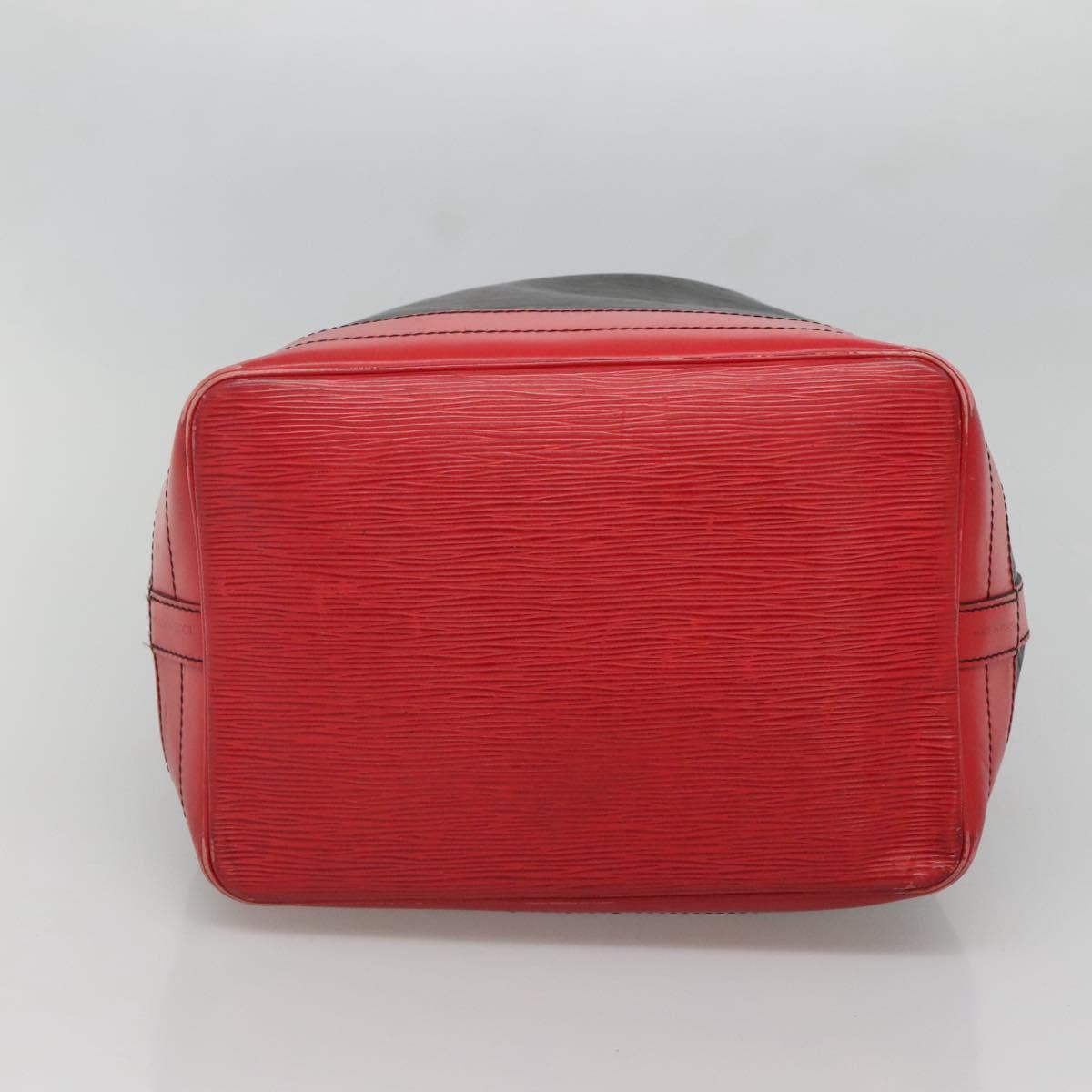 LOUIS VUITTON Epi Noe Shoulder Bag Bicolor Black Red M44017 LV Auth 133153