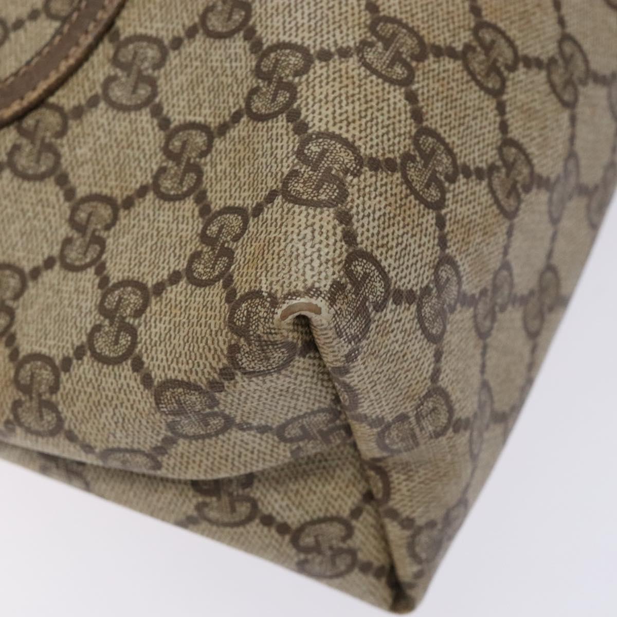 GUCCI GG Supreme Web Sherry Line Tote Bag PVC Beige Red 39 02 003 Auth 133158