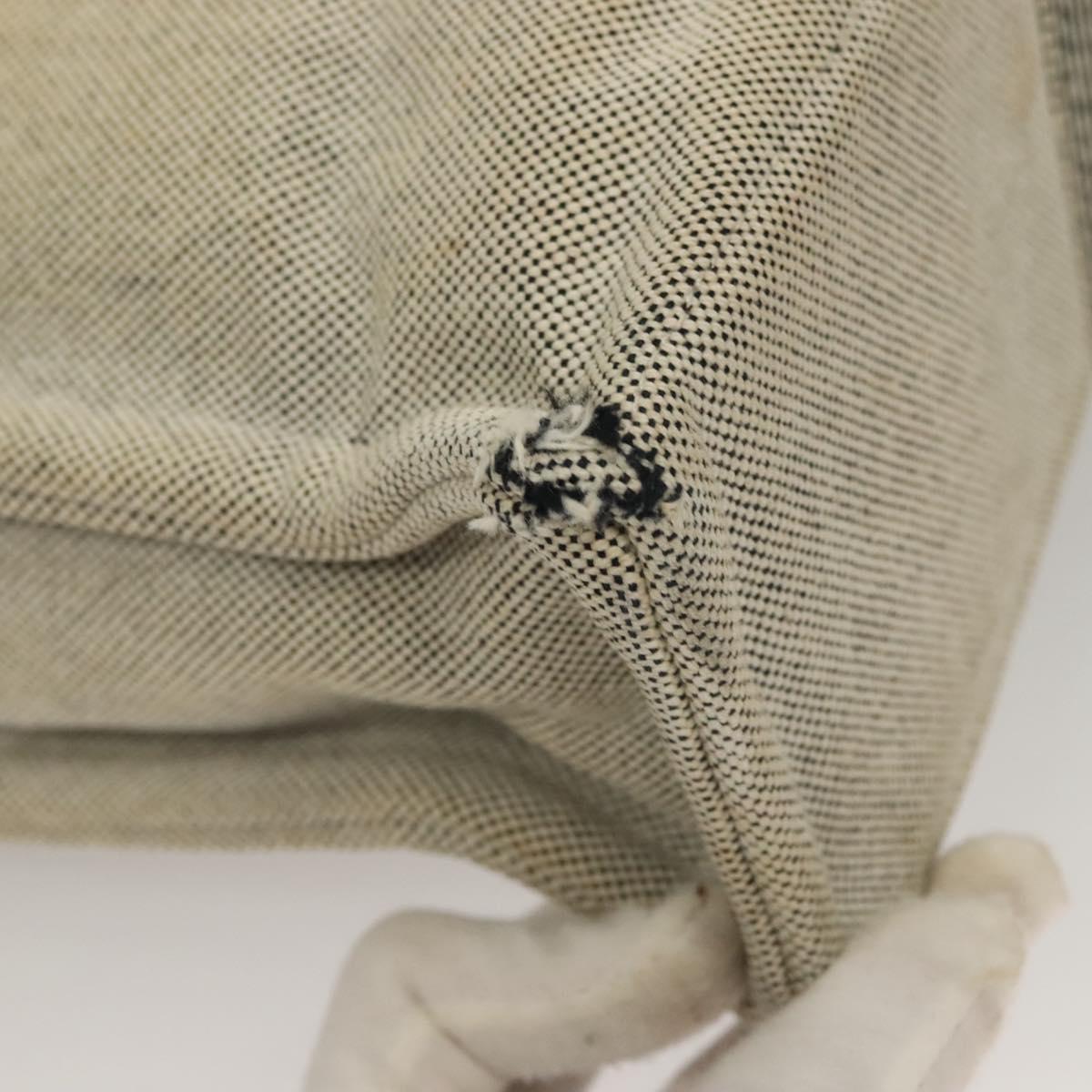 HERMES Fourre Tout MM Hand Bag Canvas Gray Silver Auth 133159