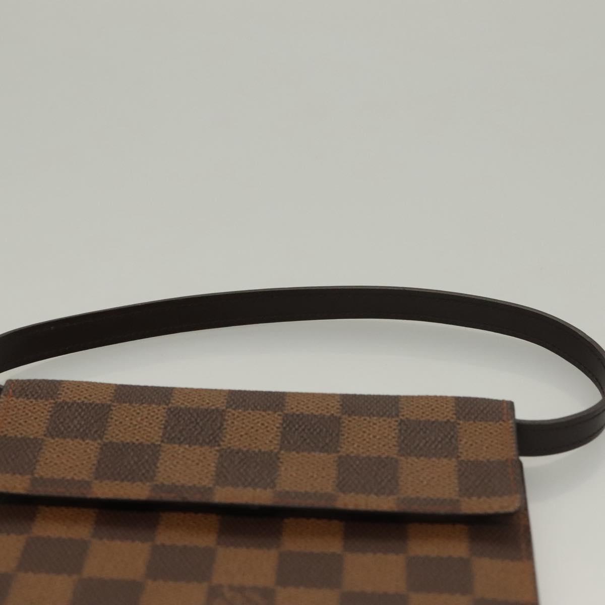 LOUIS VUITTON Damier Ebene CD Holder Pouch N62935 LV Auth 133166
