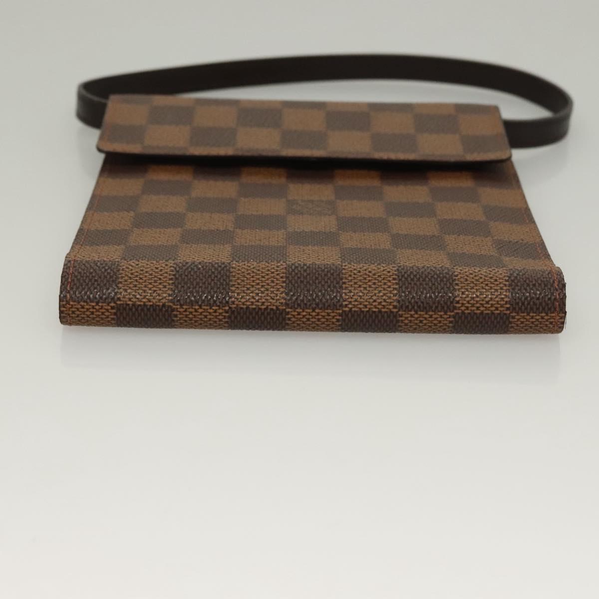 LOUIS VUITTON Damier Ebene CD Holder Pouch N62935 LV Auth 133166
