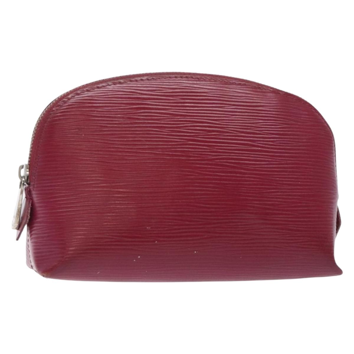 LOUIS VUITTON Epi Pochette Cosmetic PM Pouch Fuchsia M40641 LV Auth 133170